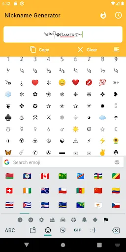 Zrzuty ekranu Fancy Text Symbols