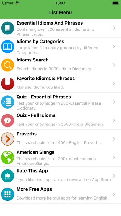 English - Idioms And Phrases Screenshots