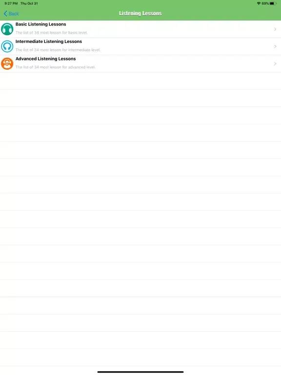 تصاویر English Listening Lessons iPad 