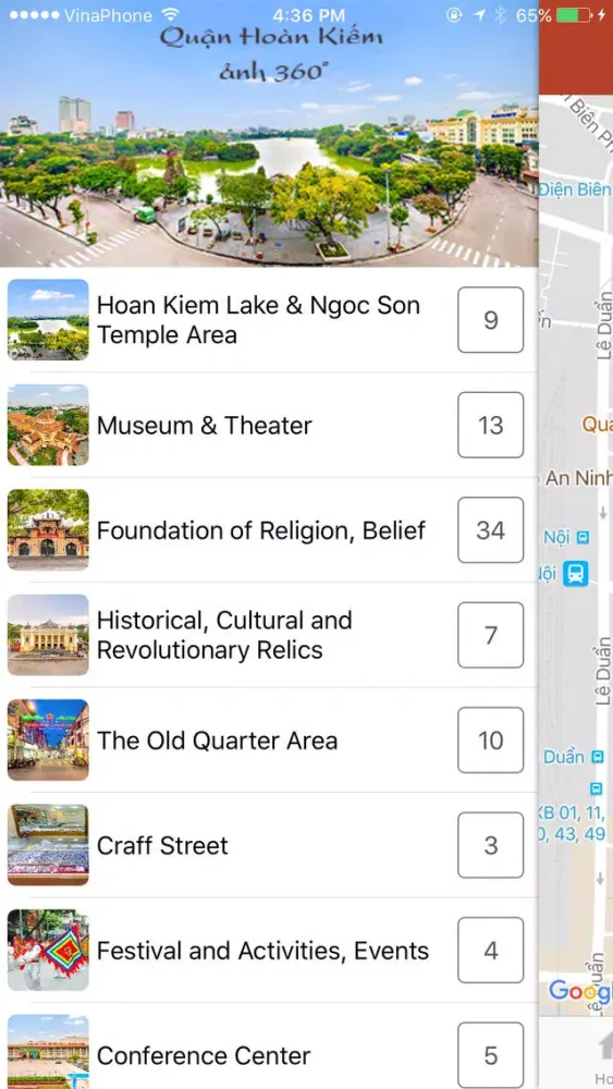 Ảnh chụp màn hình của Hoan Kiem 360°