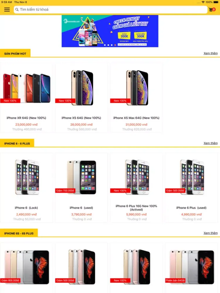 Capturas de pantalla de SangMobile – Uy tín chất lượng iPad 