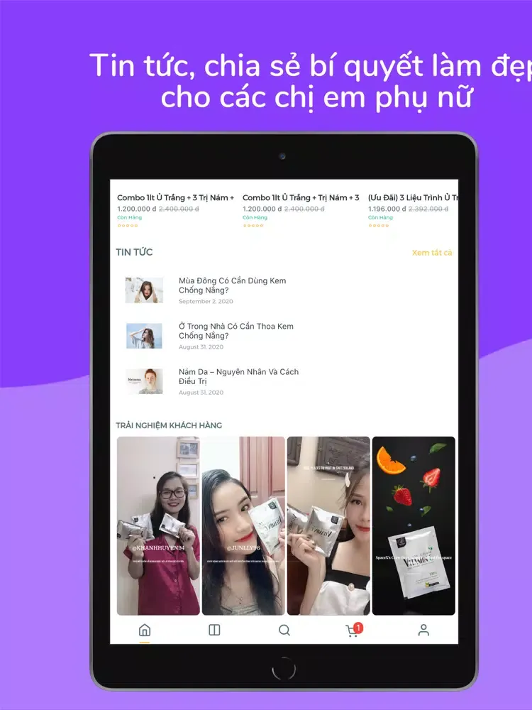 Capturas de pantalla de Hoà Sunny Cosmetic iPad 