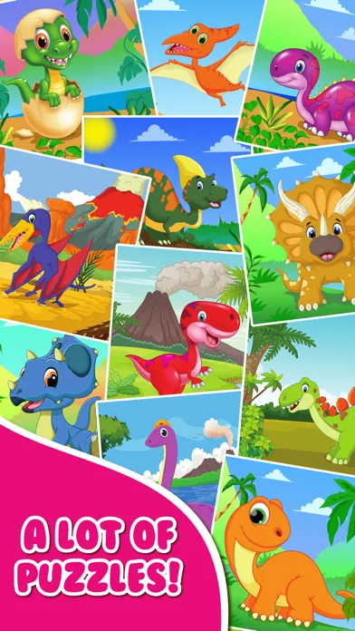 Capturas de pantalla de Dinosaur Jigsaw Puzzle Games.