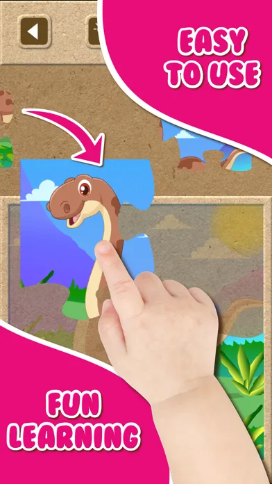 Capturas de pantalla de Dinosaur Jigsaw Puzzle Games.