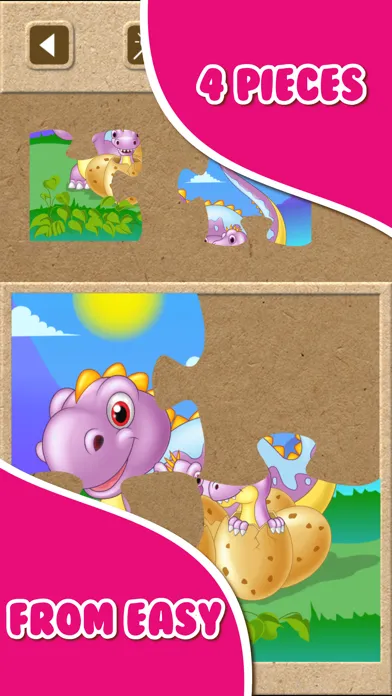 Capturas de pantalla de Dinosaur Jigsaw Puzzle Games.