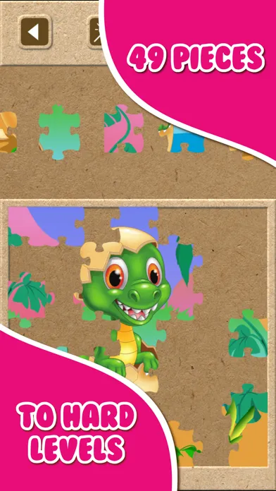 Capturas de pantalla de Dinosaur Jigsaw Puzzle Games.