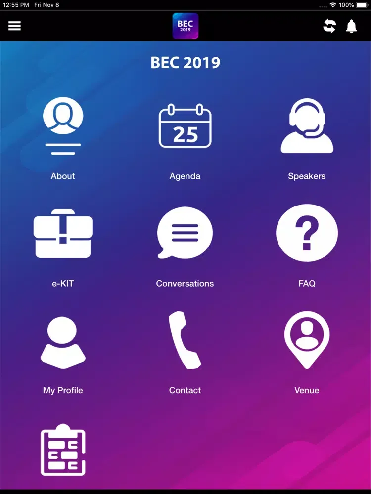 BEC 2019 iPad  Screenshots
