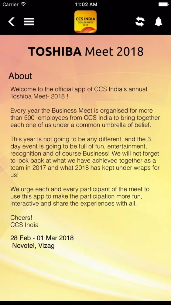 CCS India Dealers Meet 2018应用截图