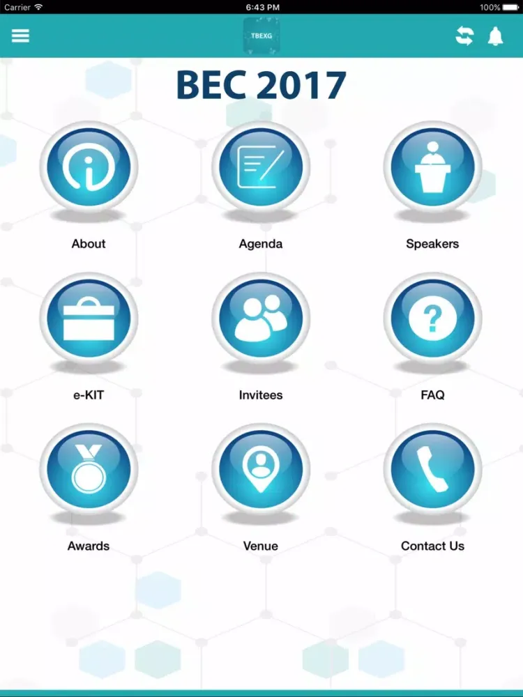 ภาพหน้าจอของ BEC 2017 iPad 