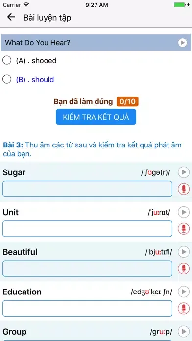 Phát âm tiếng anh: hoc phat am tieng anh Screenshots