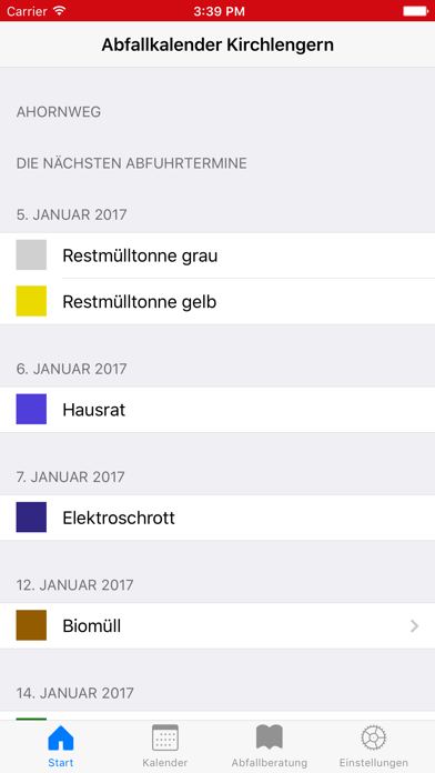 Zrzuty ekranu Abfallkalender Kirchlengern