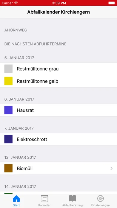 Screenshot di Abfallkalender Kirchlengern