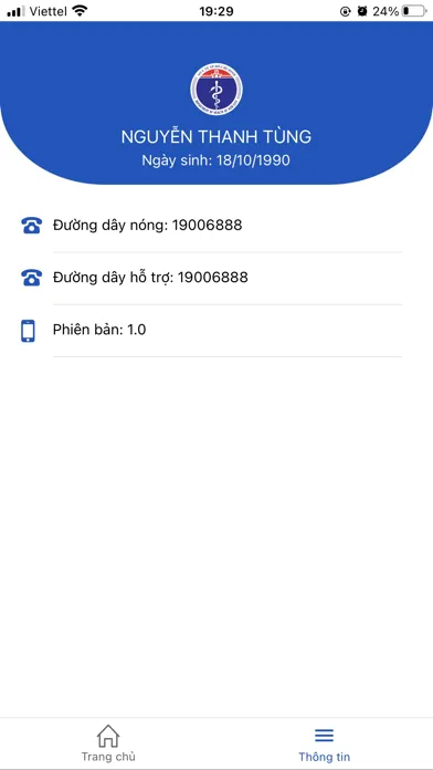 Screenshot di PHR HCM