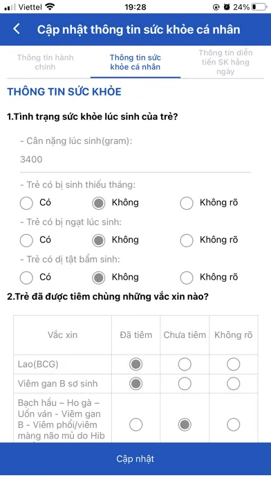 Screenshot di PHR HCM