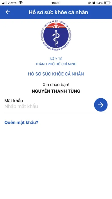 Screenshot di PHR HCM