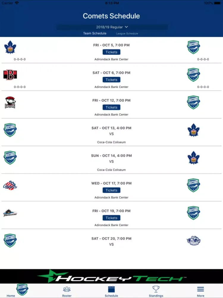 Utica Comets iPad 应用截图