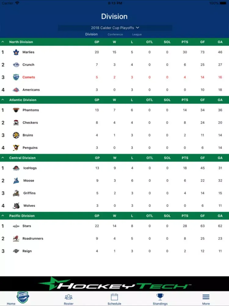 Utica Comets iPad 应用截图