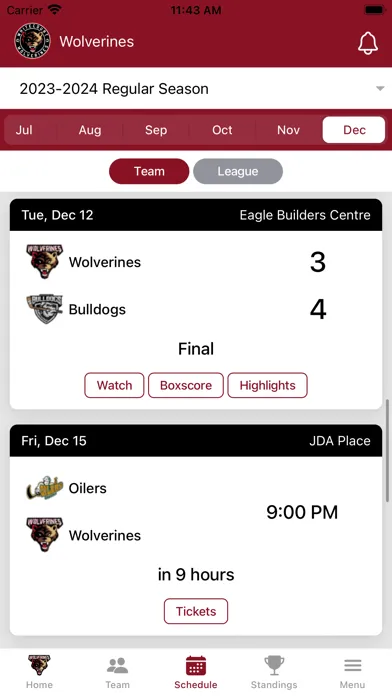Whitecourt Wolverines 스크린샷