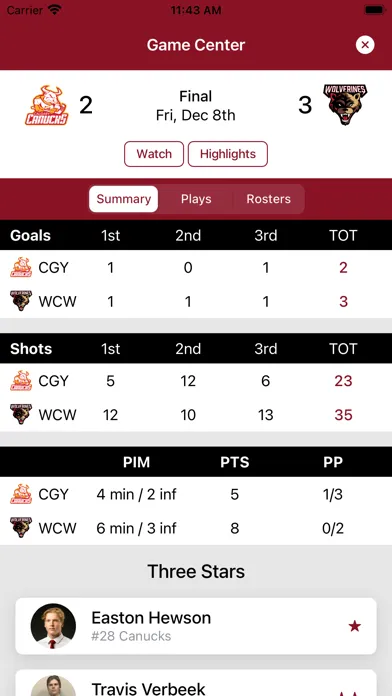 Whitecourt Wolverines 스크린샷