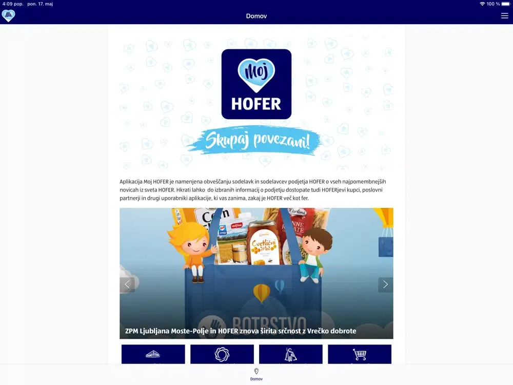 Moj HOFER iPad  スクリーンショット