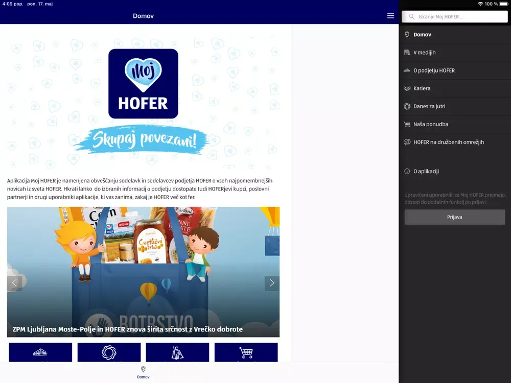Moj HOFER iPad  スクリーンショット