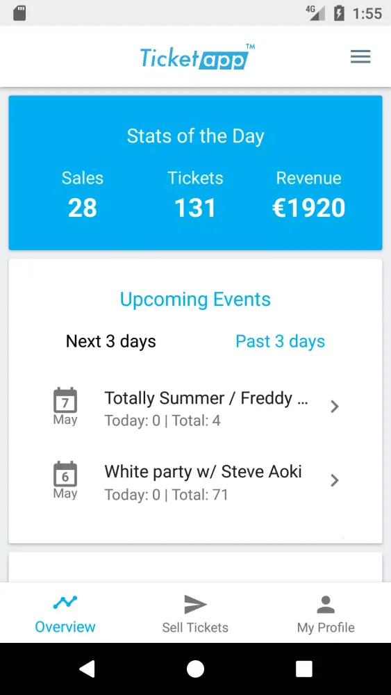 Screenshot di Ticketapp