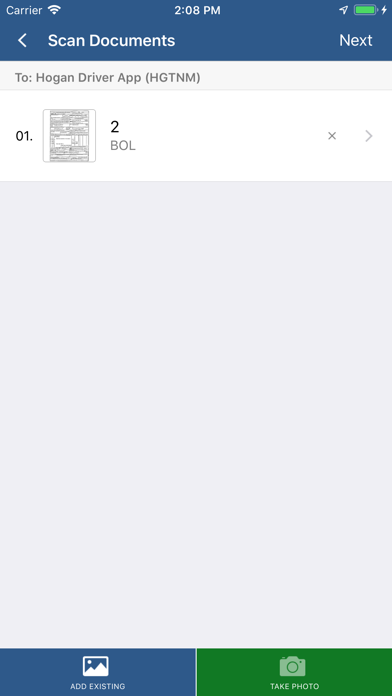 Screenshot di Hogan Driver App