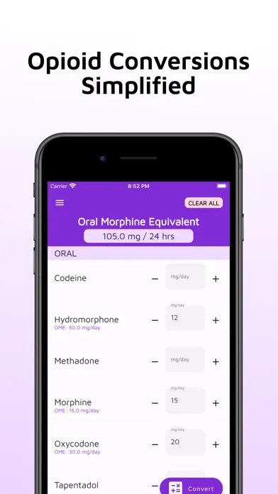 Opioid Conversion Calculator স্ক্রিনশট