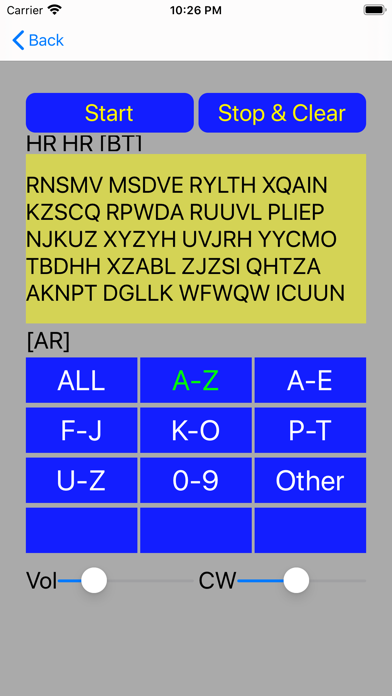 Screenshot di Morse Learn