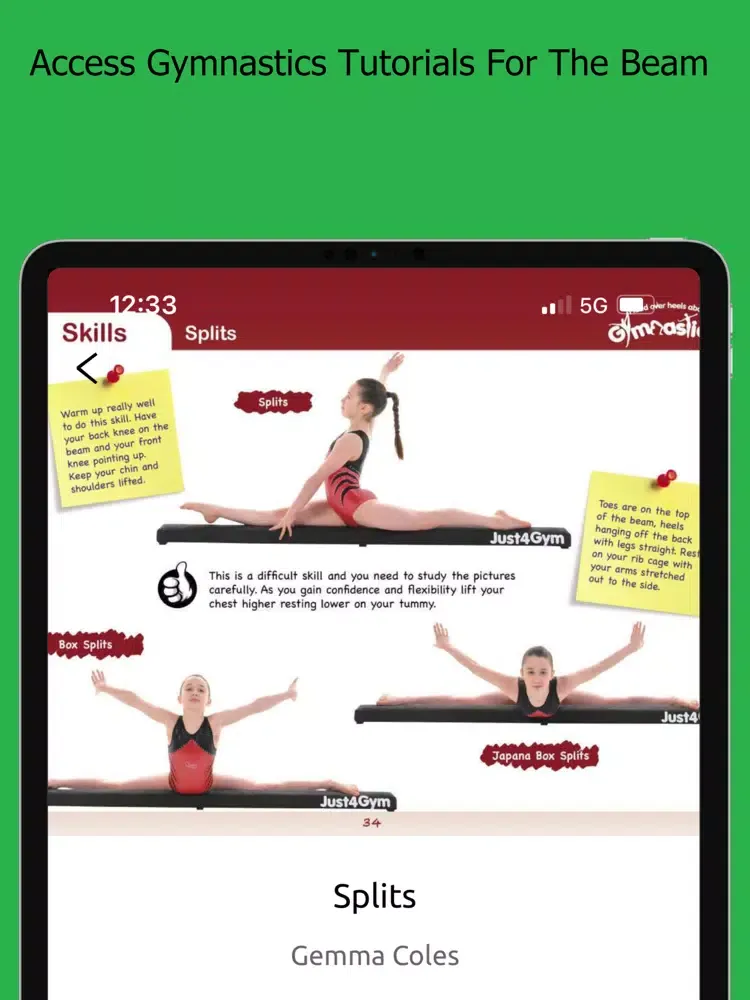 Ảnh chụp màn hình của Head Over Heels Gymnastics iPad 