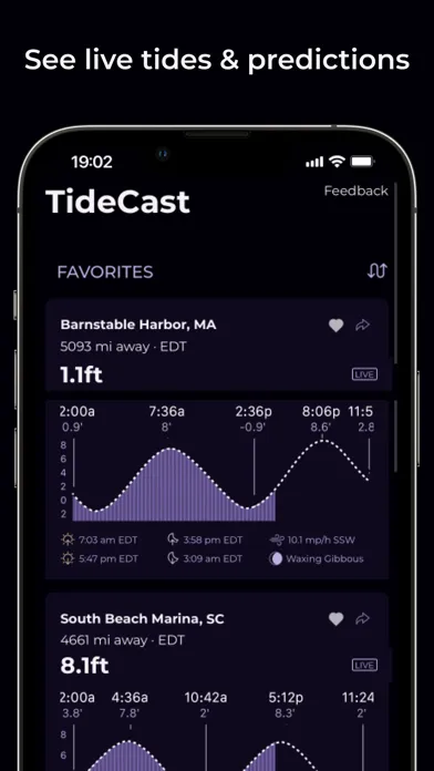 Tangkapan skrin TideCast by Hohonu