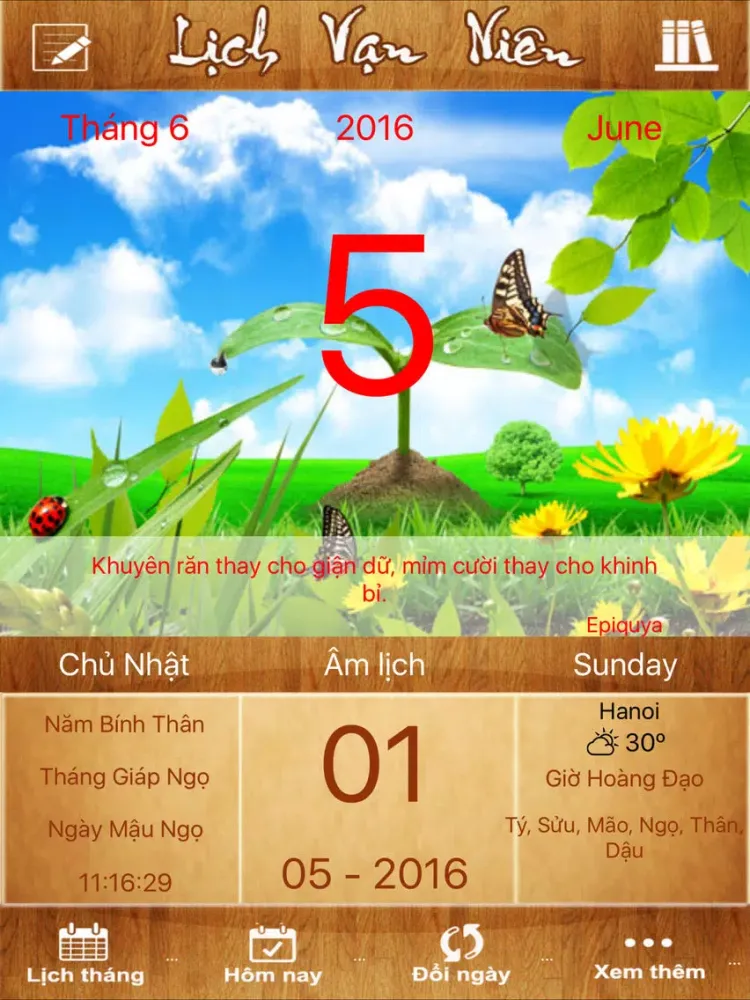 Lịch Vạn Niên Pro (Ngày tốt xấu, thời tiết...) iPad Screenshots