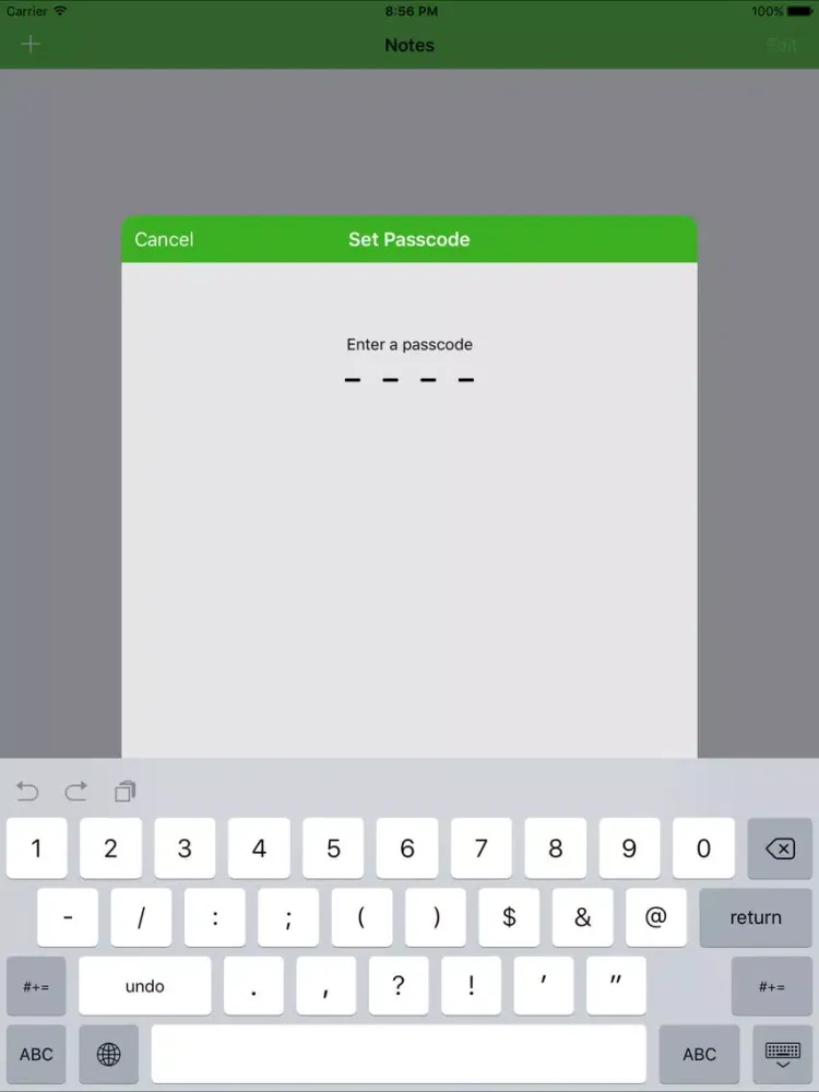 Easy Note To List - Secure your Notes with password protection iPad  Screenshots