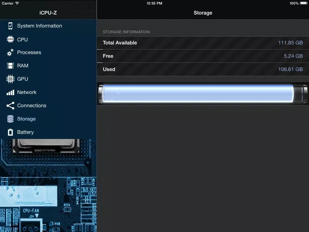 iCPU-Z (System Information, Monitoring tools, Memory Check) iPad  스크린샷