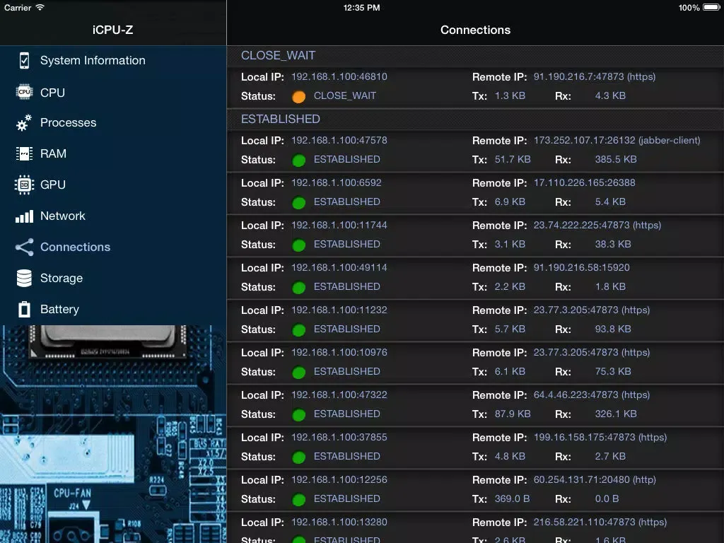 iCPU-Z (System Information, Monitoring tools, Memory Check) iPad  스크린샷