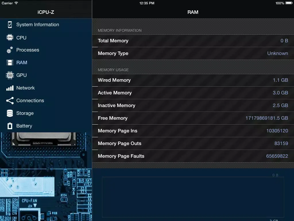 iCPU-Z (System Information, Monitoring tools, Memory Check) iPad  스크린샷