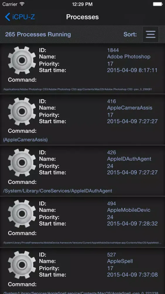iCPU-Z (System Information, Monitoring tools, Memory Check) 스크린샷