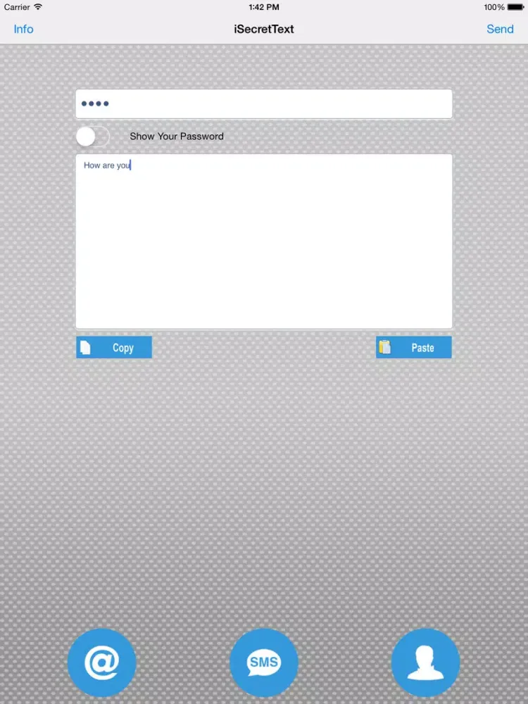 iSecretText (Secret SMS, Email...) iPad  Screenshots