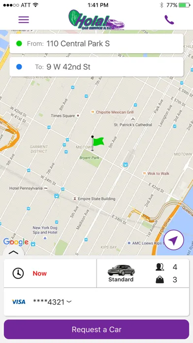 Screenshot di Hola Car Service