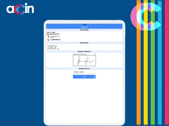 Tangkapan skrin AccIn iPad 