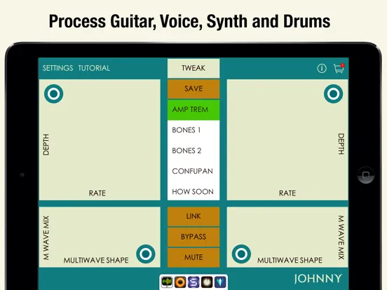 Скриншоты Johnny - Multiwave Tremolo FX iPad 