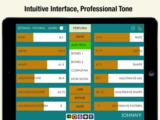 Скриншоты Johnny - Multiwave Tremolo FX iPad 