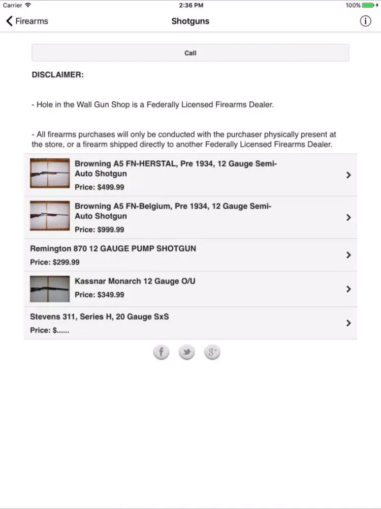 Screenshot di Hole in the Wall Gun Shop iPad 