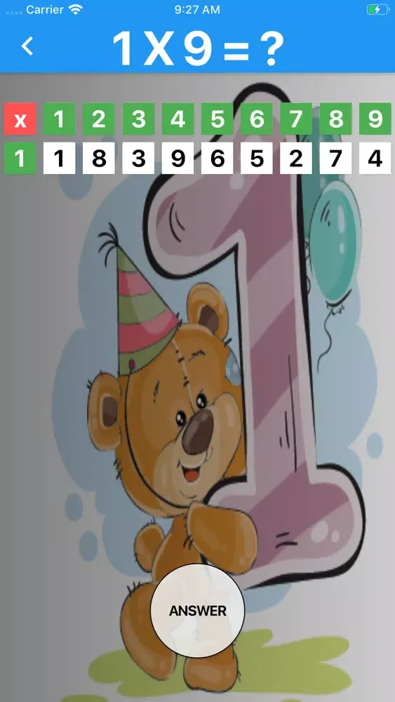 Learn Multiplication Table स्क्रीनशॉट