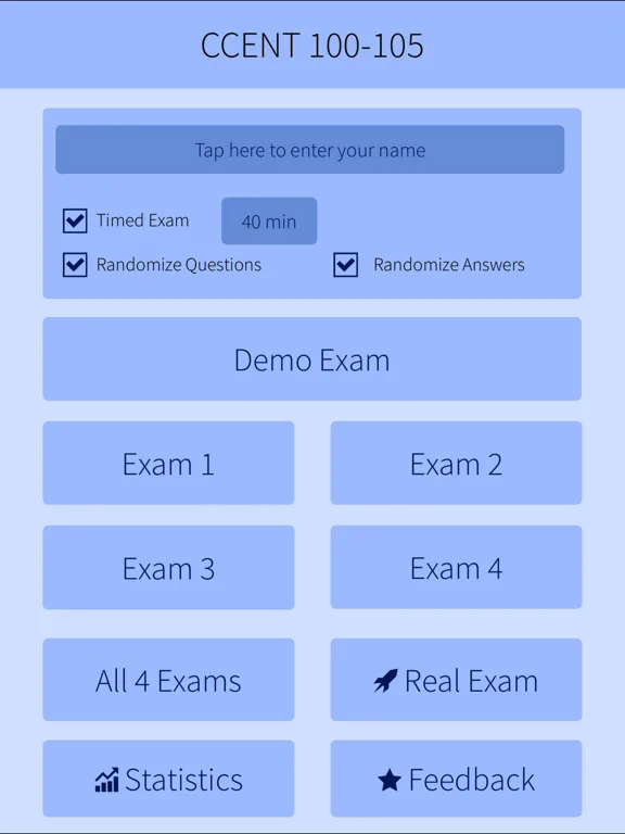 Capturas de tela do CCENT ICND1 100-105 R&S Exam iPad 