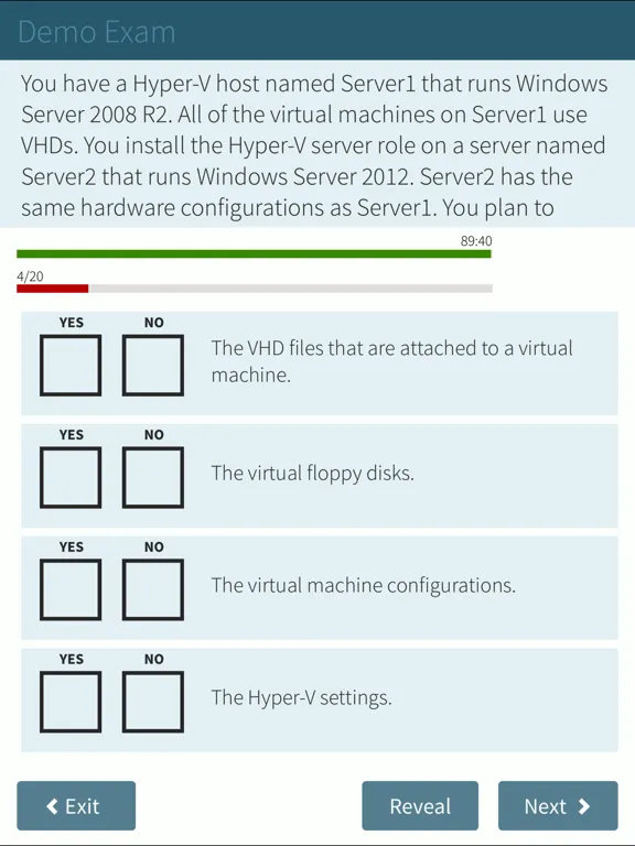 Ảnh chụp màn hình của MCSA 70-410 | Windows Server 2012 Exam Prep iPad 
