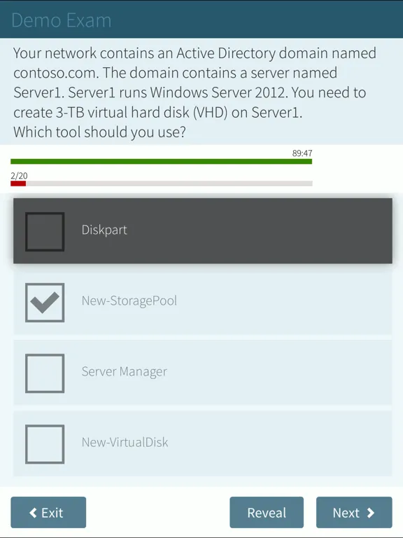 Ảnh chụp màn hình của MCSA 70-410 | Windows Server 2012 Exam Prep iPad 