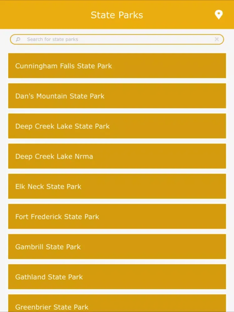 Maryland Best State Parks iPad 應用截圖