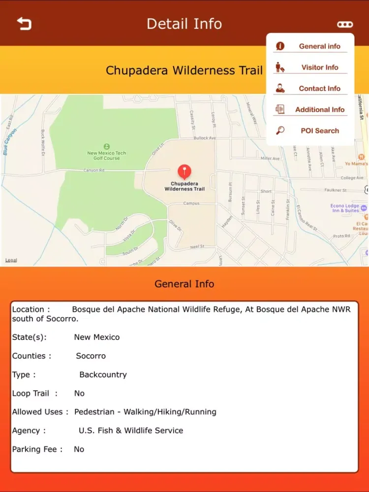 New Mexico Hiking Trails iPad 应用截图