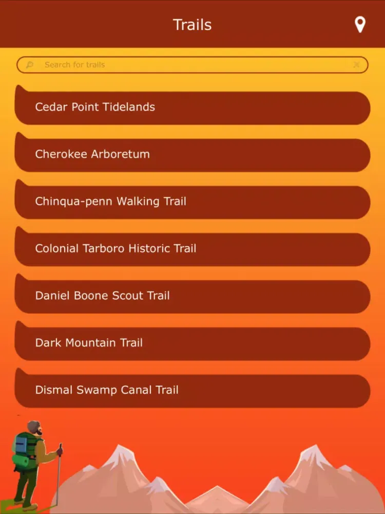 Zrzuty ekranu Trails in North Carolina iPad 